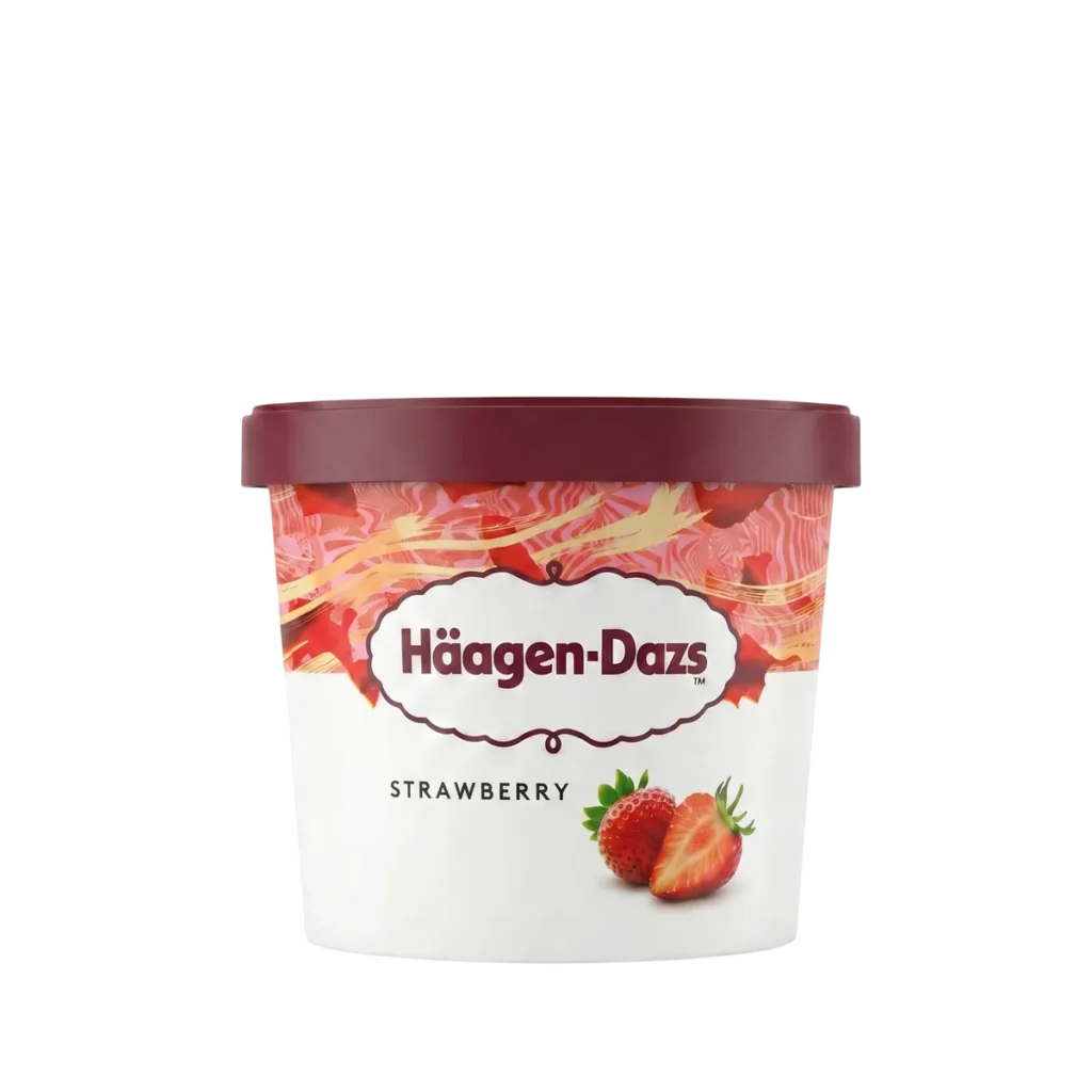 Helado Strawberry de Häagen-Dazs, 100 ml