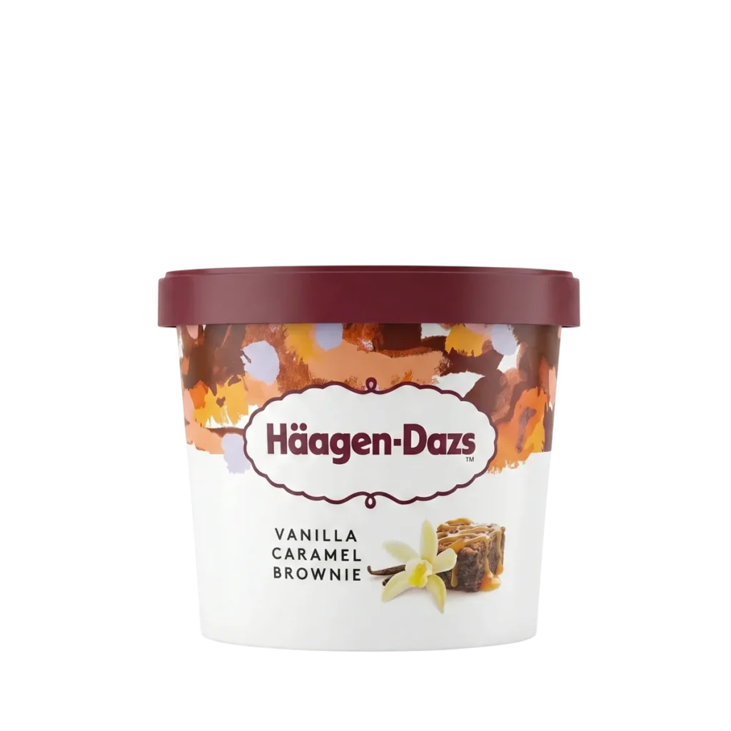 Helado Vainilla Caramel Brownie de Häagen-Dazs, 100 ml