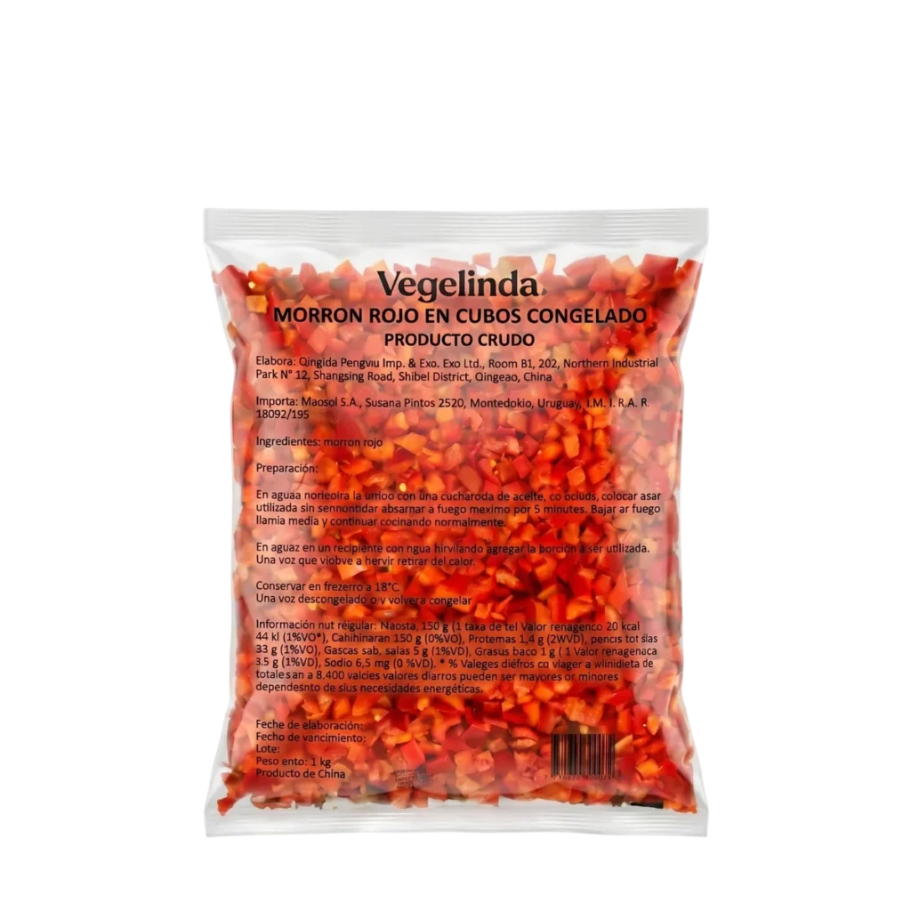 Morrón Rojo en Cubos de Vegelinda, 1 kg