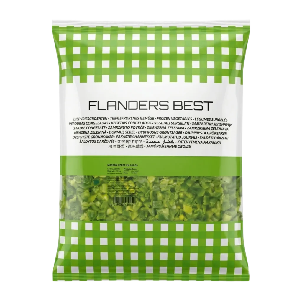 Morron Verde en Cubos de Flanders, 2,5 kg