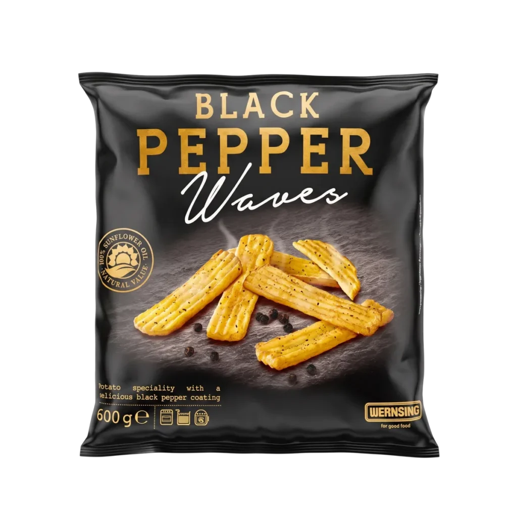 Papas Pre Fritas Waves Condimentadas de Wernsing, 600 g