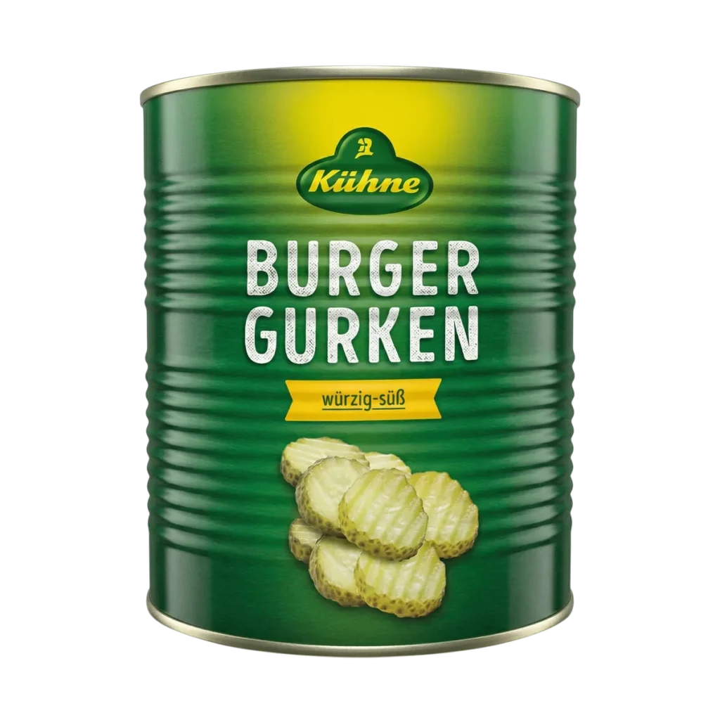 Pepinillos en Rodajas Crinkle (lata) de Kühne, 3,1 L