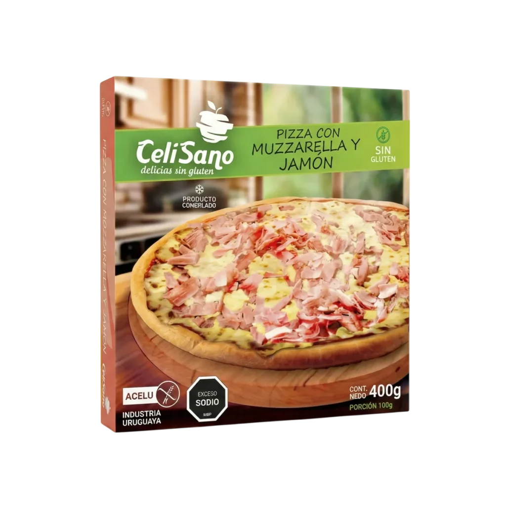 Pizza con Muzzarella & Jamón de Celisano, 400 g
