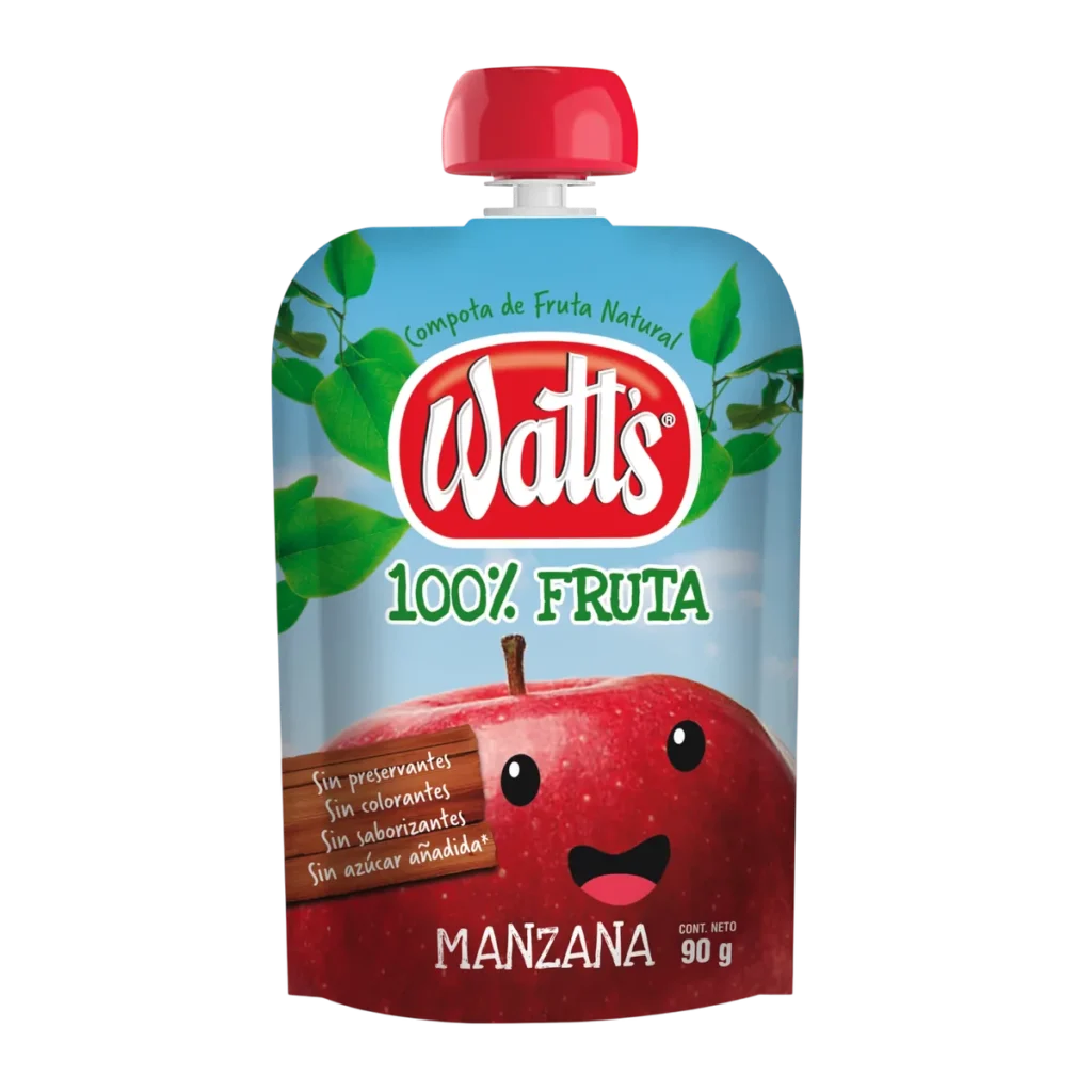 Pouch Manzana (compota) de Watt’s, 90 g