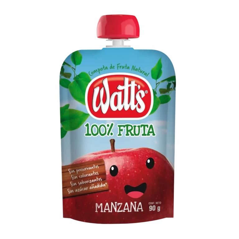 Pouch Manzana (compota) de Watt’s, 90 g