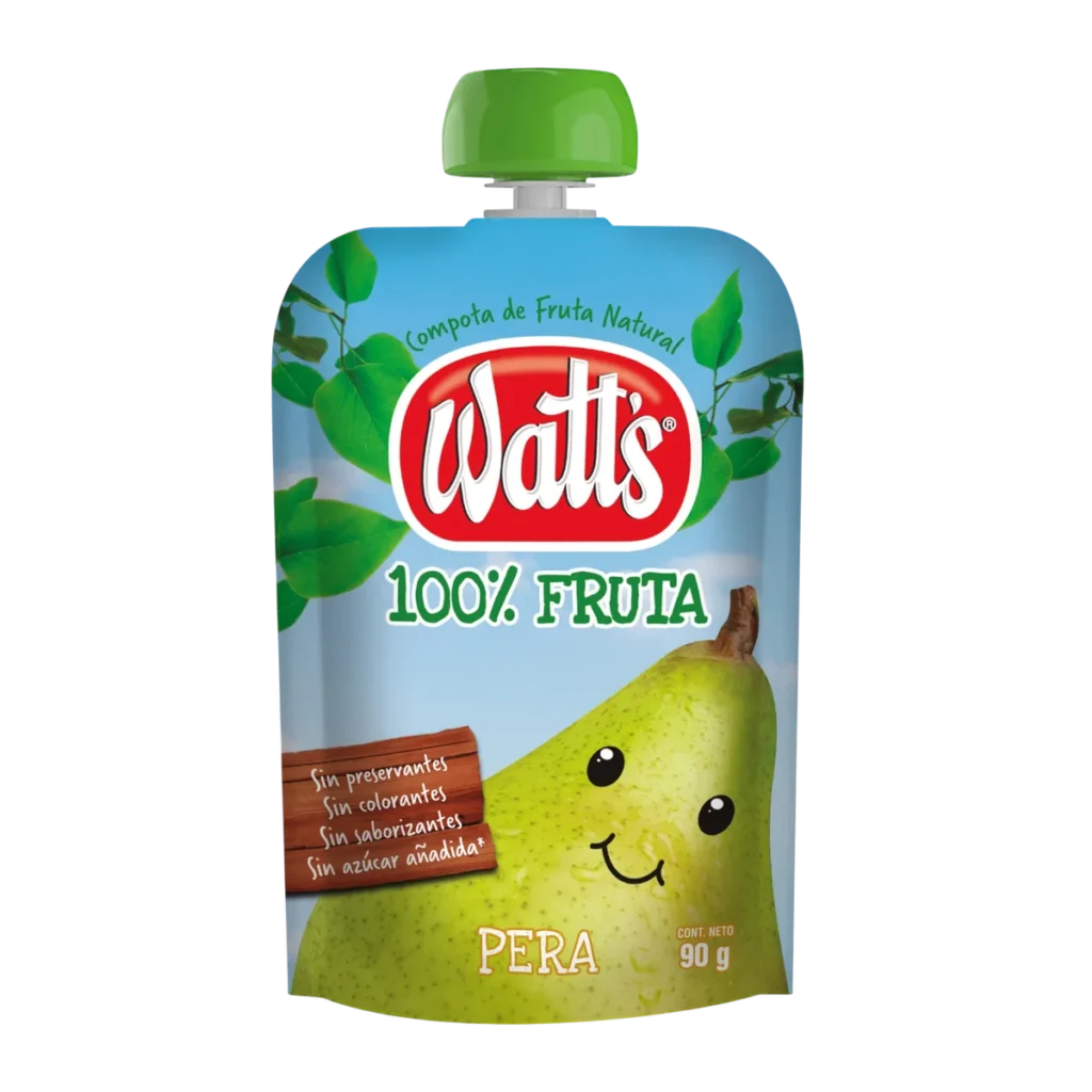 Pouch Pera (compota) de Watt’s, 90 g