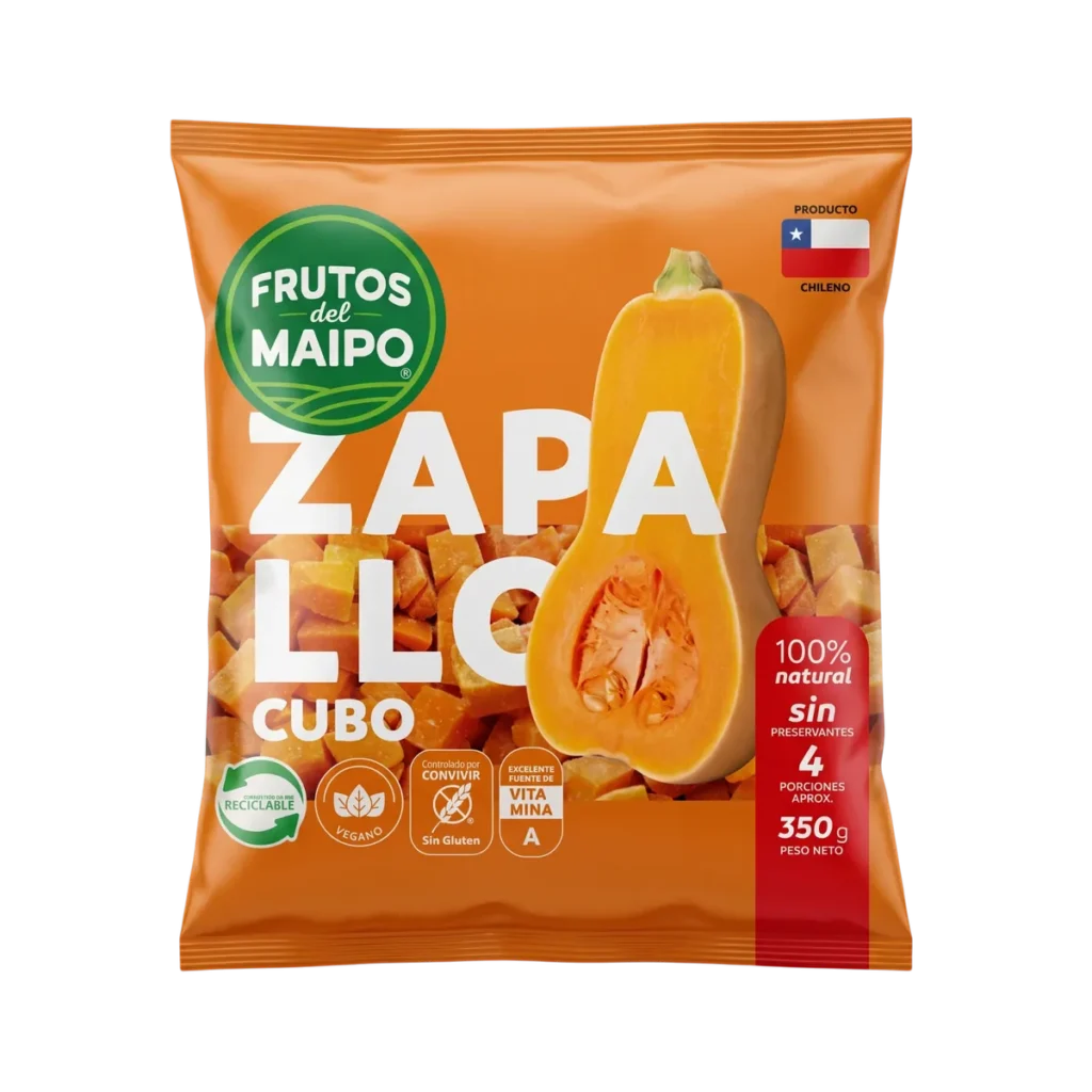 Zapallo en Cubos 1 CM de Frutos del Maipo, 350 g